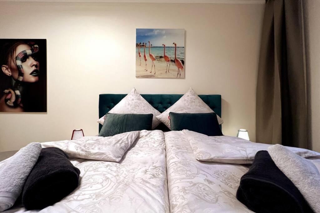 Soul-Apartment Terrasse Privat-Parkplatz Boxspringbett 55Zoll Tv Wlan Lipcse Kültér fotó
